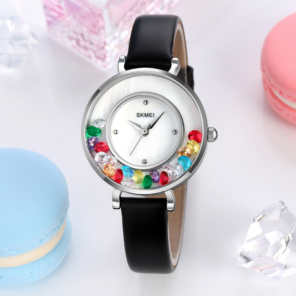 SKMEI 2041 Jam Tangan Wanita Analog Tali Kulit WATCHKITE WKOS