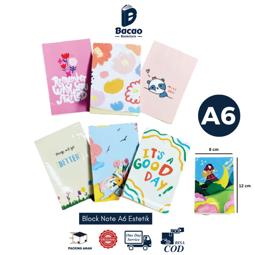 

Block Note Estetik A6 / Buku Catatan Polos / Blocknote