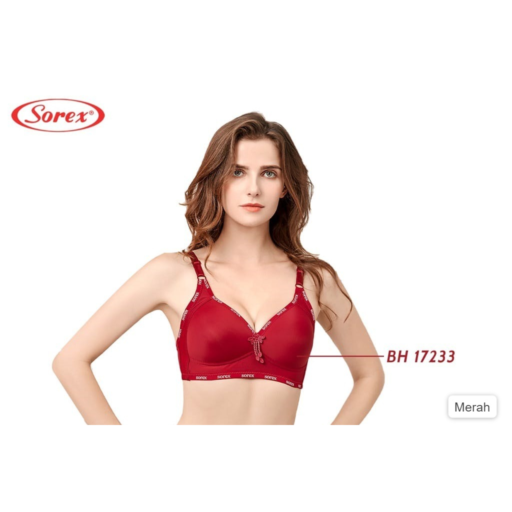 BH Sorex 17233 Bra Wanita Tanpa Kawat Busa Tipis Cup Besar Setara Cup B-C