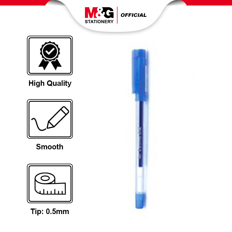 

M&G Fast dry ST Pen point Gel Pen Black and Blue 0.5mm colorful Pena Tinta Biru 8pcs