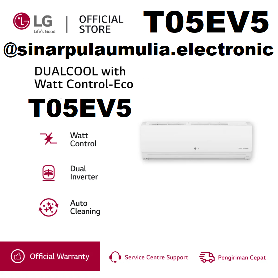 LG AC DUALCOOL Inverter 1/2 PK Watt Control - T05EV5 / T 05 EV 5 / T05 EV 5 / T05 EV5 / T 05EV5 / T 