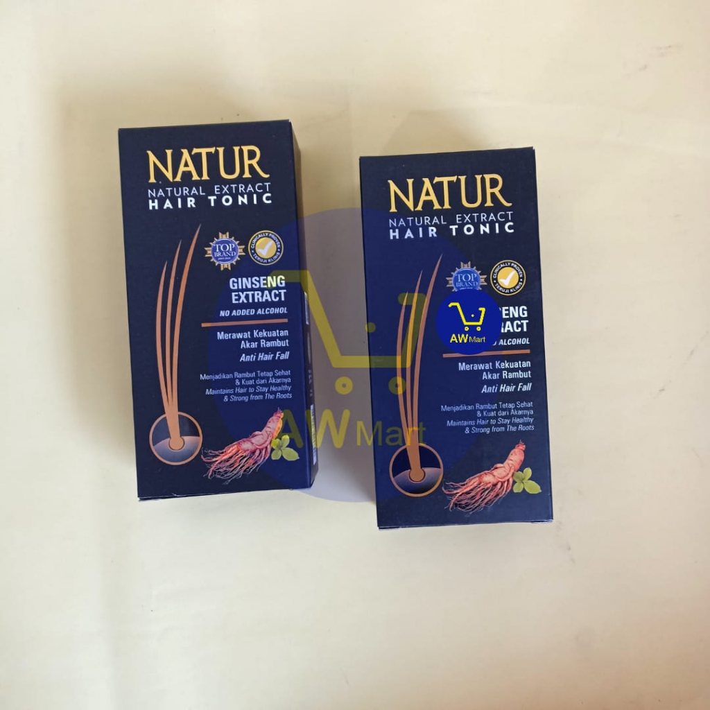 NATUR  HAIR TONIC 90ML GINGSENG EXTRACT - HAIR TONIC NATUR EKSTRA GINGSENG 90ML