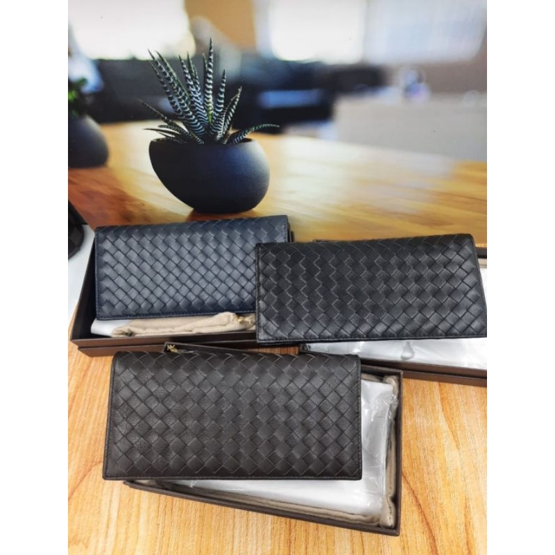 Dompet botega dompet panjang pria kulit asli mirror quality