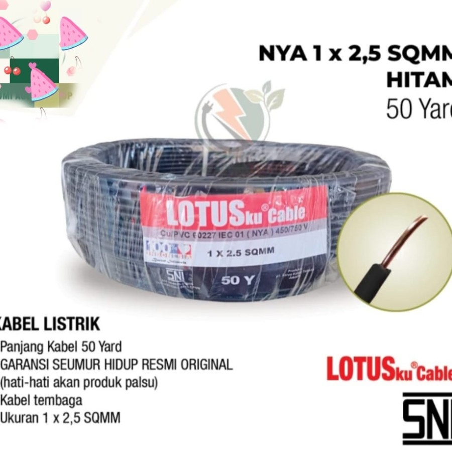 Kabel Nya 2,5 mm LOTUSku 1x2.5 50 yard