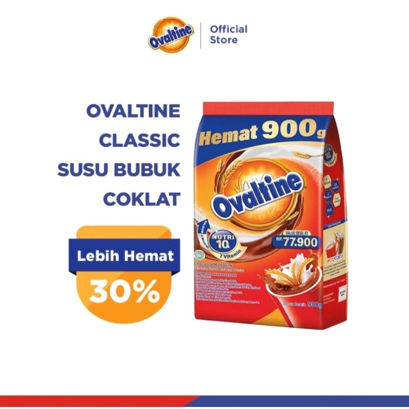

Ovaltine Classic 900g - Susu Ovaltine 900g Import Thailand - Ovaltine Classic Exp nov 2025