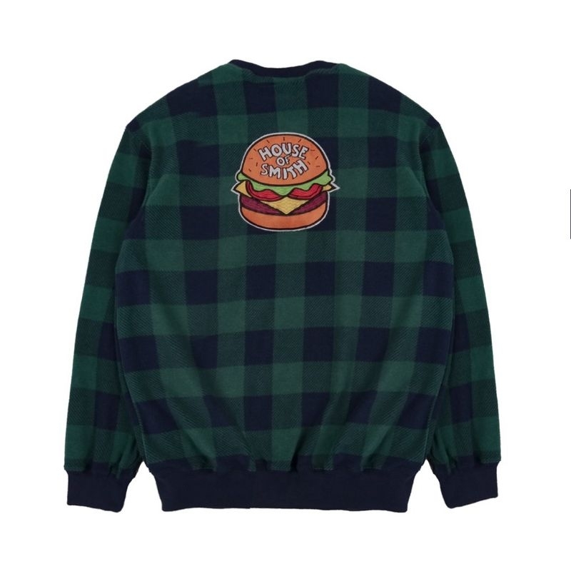 House of Smith Crewneck - Cremorger Navy Green