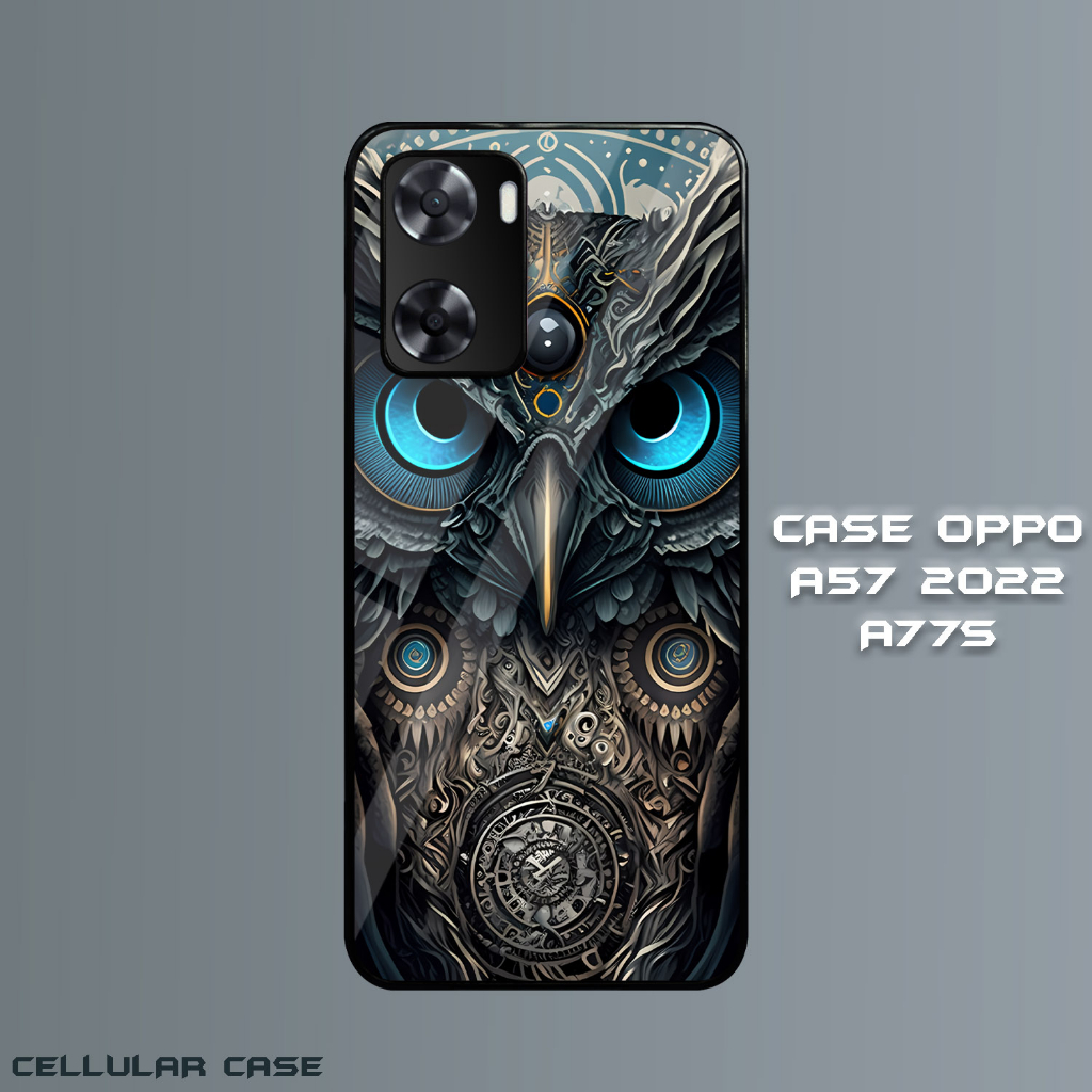 Case Glossy Oppo 57 2022 | A77S 4G [CR13] OWL Casing Hardcase Hp Oppo Kesing Kilau Hape | Cellular C