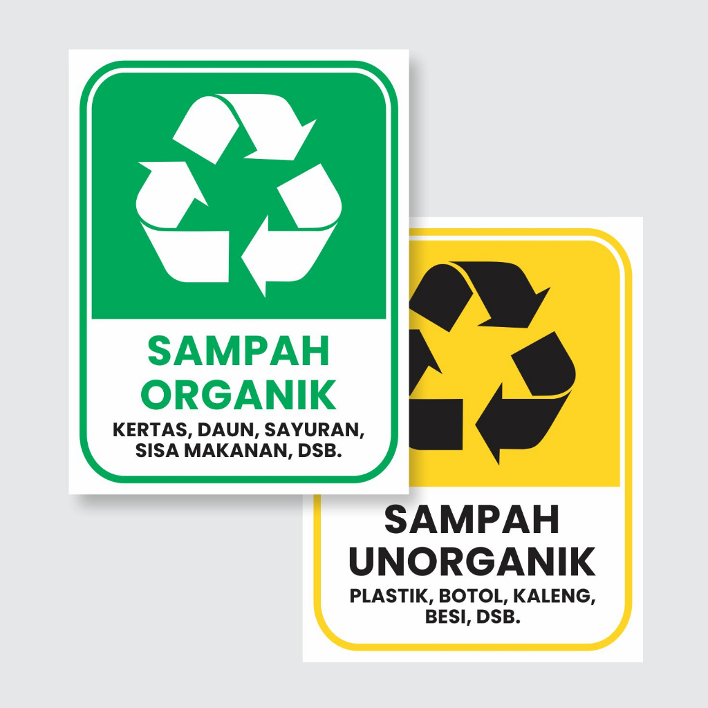 

STIKER SAMPAH ORAGNIK DAN UNORGANIK
