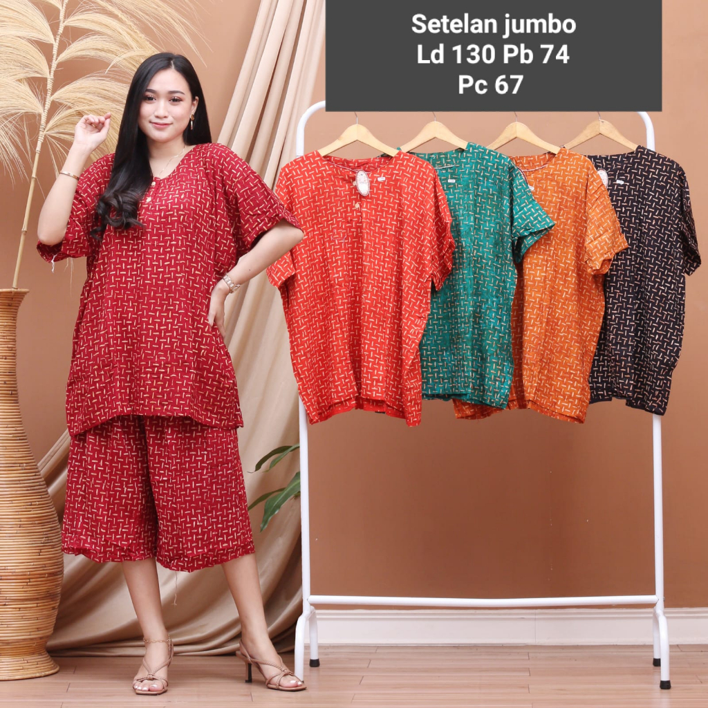 ONE SET PIYAMA JUMBO/SETELAN  KULOT BUSUI