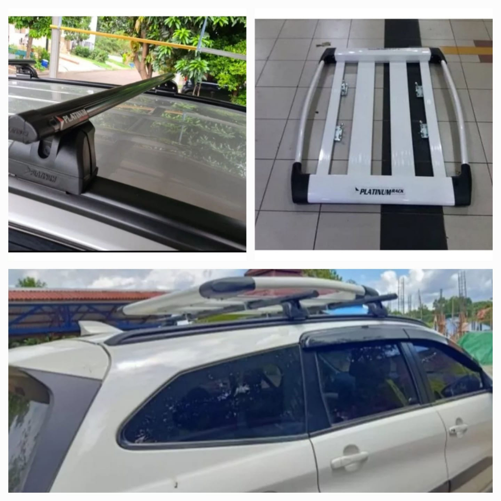 RAK BAGASI ATAS MOBIL PLATINUM + KAKI RAK KHUSUS ALL NEW RUSH 2016 2018 2020 2021 2022 2023