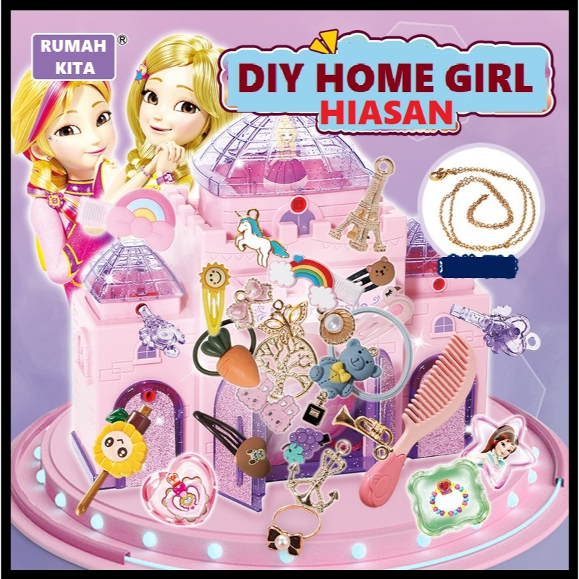 KADO CEWEK DIY RUMAH MAINAN ANAK GIRL PEREMPUAN MYSTERY CASTLE / AKSESORIS HIASAN RAMBUT HAIR PERHIA