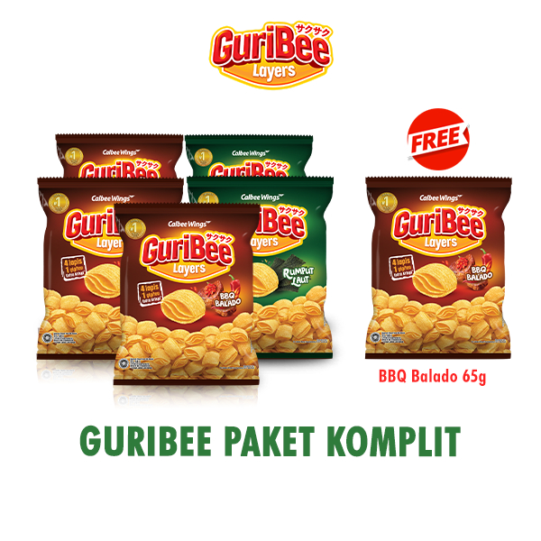 Guribee Paket Komplit Free Guribee BBQ Balado 65Gr