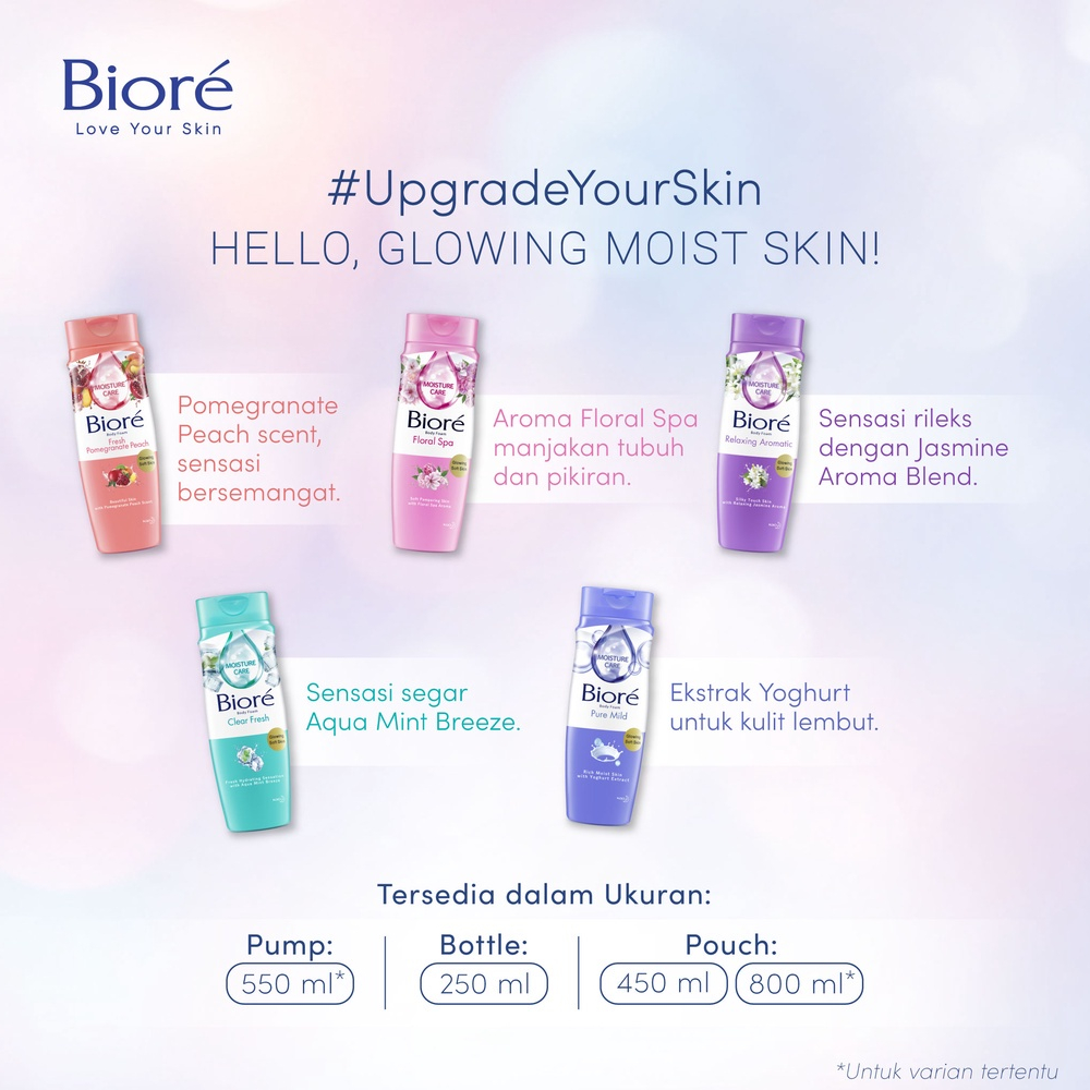 ❤ BELIA ❤ BIORE Body Foam 400ml | Refill Sachet | Moisture Care | Guard Antibacterial | Sabun Mandi Cair Body Wash