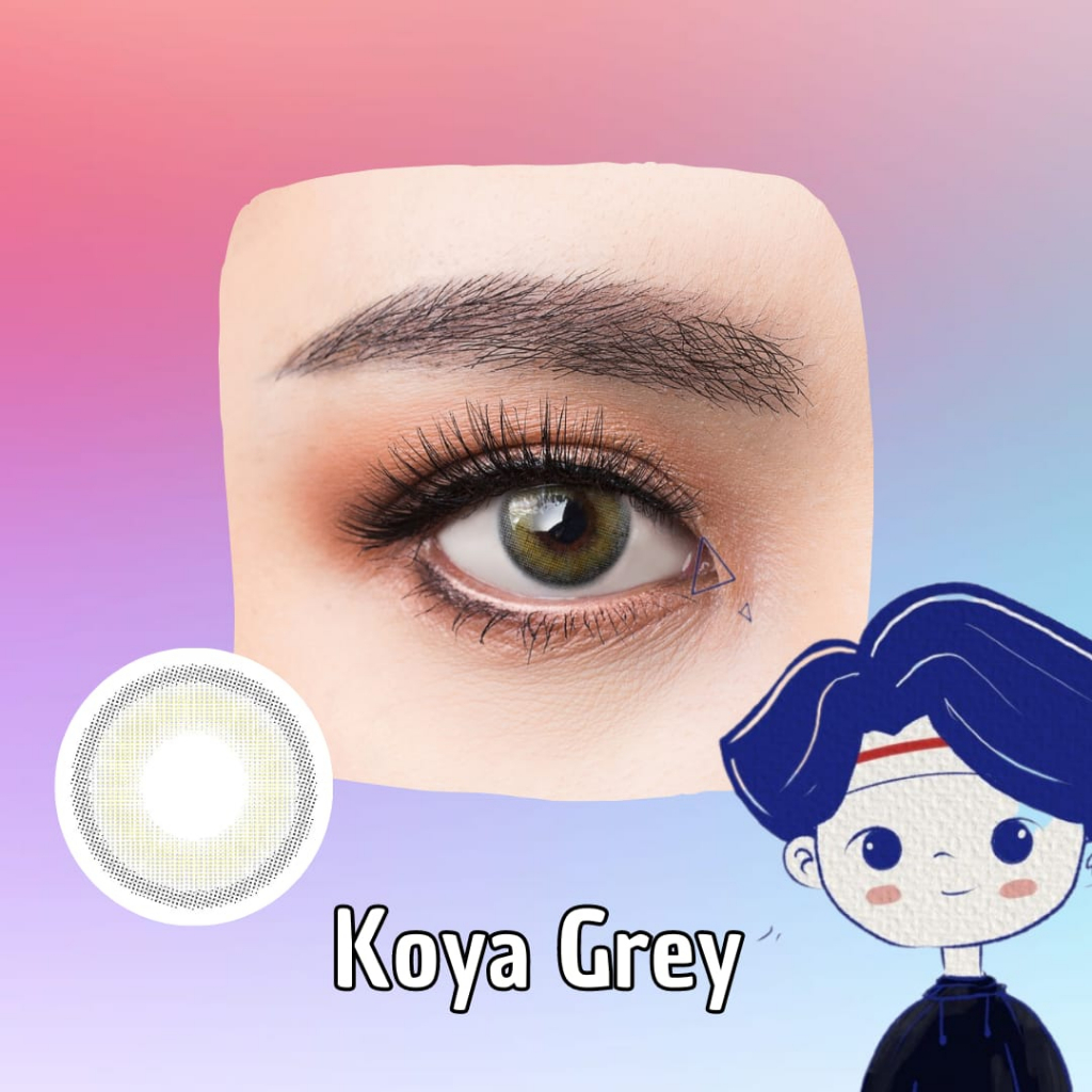 Famous With Biomoist Koya Grey Monthly Softlens Warna