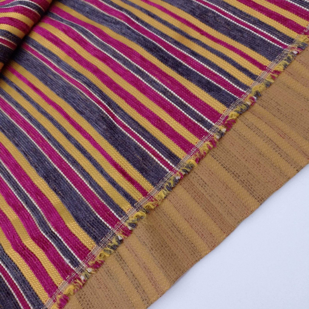 Kain sofa meja taplak kursi motif garis Arab Turki
