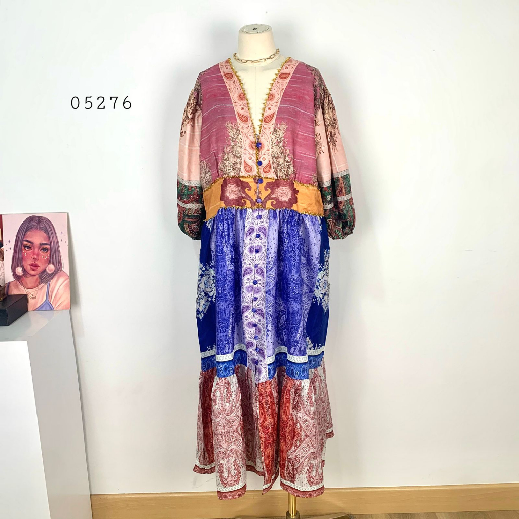 05276 LONG TUNIK BKK WANITA DRESS IMPORT DRESS PESTA WANITA  TUNIK WOMEN LONG DRESS ZIMMER BESTSELLE