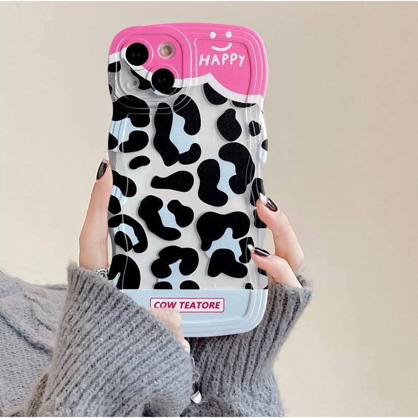 [ TPC ] Soft Case COW &amp; JEANS For iPhone7 8 Plus X XS MAX XR 11 12 13 14 PRO MAX PLUS - IP076