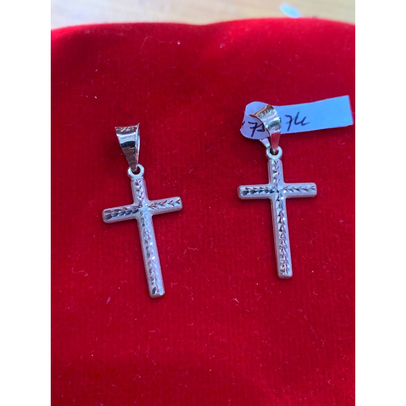 liontin emas asli kalung kadar 750 rosegold salib