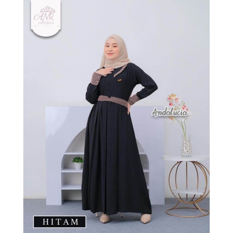 GAMIS ANDALUCIA ORI ANQ COLLECTION DRESS WANITA TERBARU MASAKINI