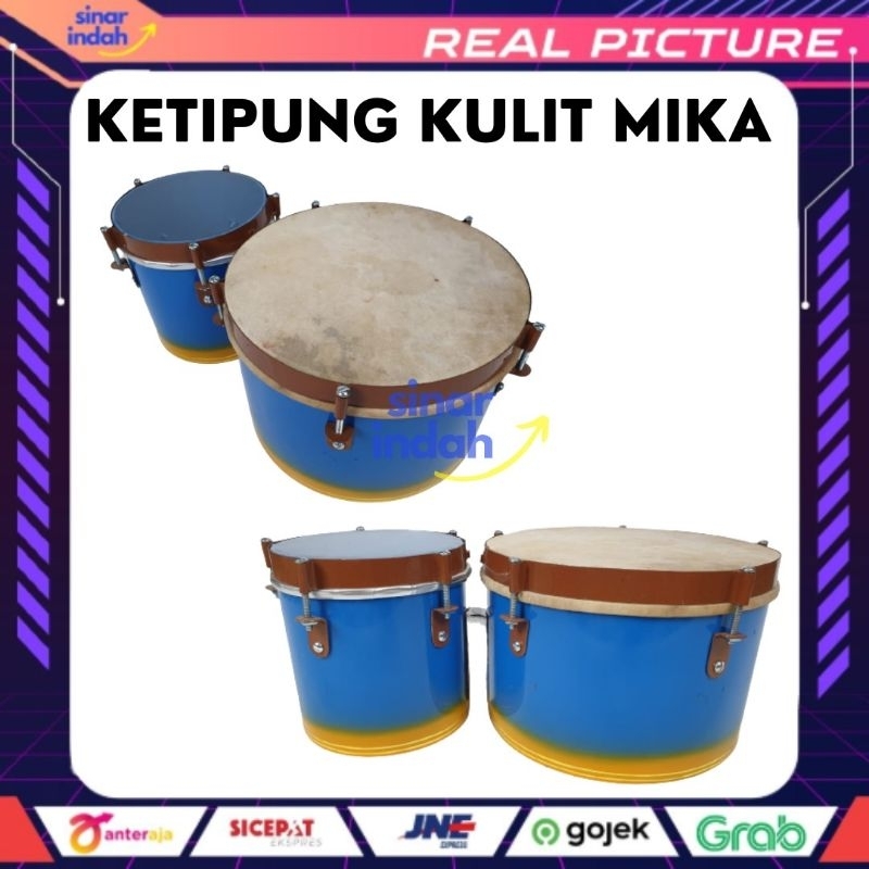 Ketipung Kulit Mika Alat Musik Perkusi Gendang Kerongcong Dangdut Melayu