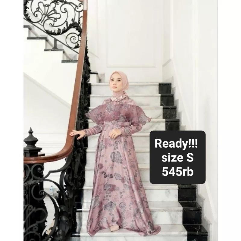 Dress le fuji by vanilla hijab Warna blossom Size S