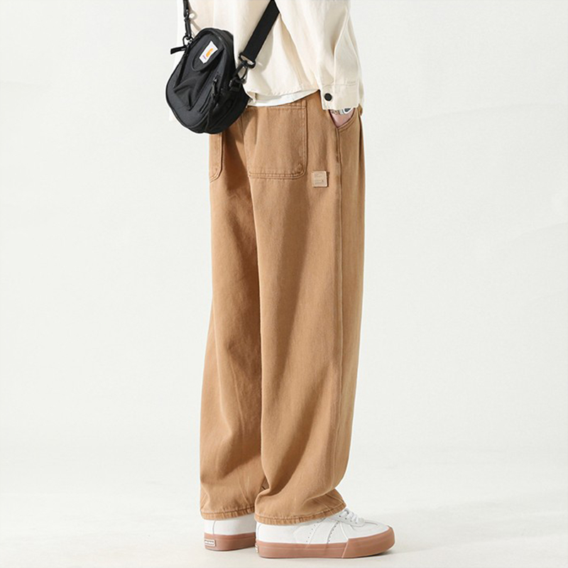 【NEW】Celana panjang pria korean style celana cargo panjang celana Khaki celana panjang cowok loose straight pants celana santai pria oversize celana jogger celana boyfriend dasar pria2023