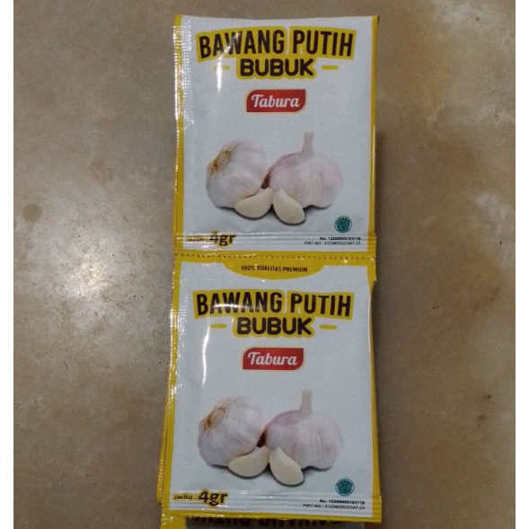 

Bawang putih bubuk Tabura renceng isi 12 pcs
