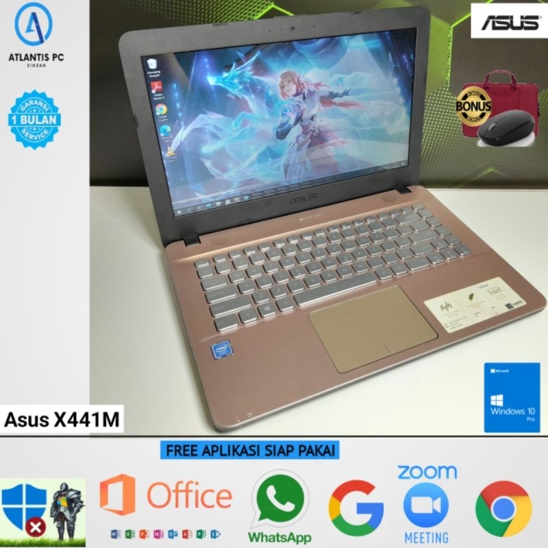 Laptop Asus X441MA Ram 4GB HDD 1TB Windows 10 SIAP PAKAI 