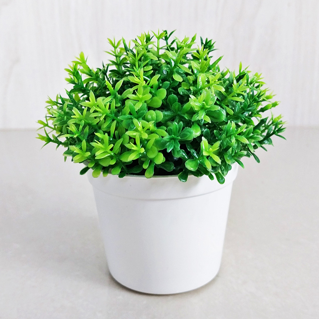 Pot Tanaman Daun Rumput Hias Plastik Artificial Plants Decoration Pot Bunga Hias Azgalery PBP137