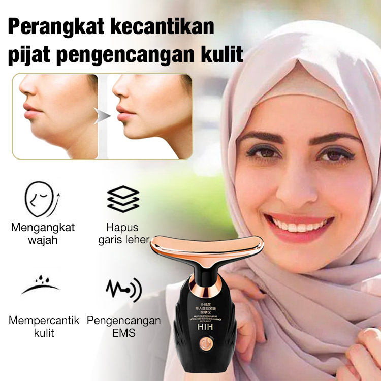 Alat Pijat Pengencang Kulit Wajah Impor Multi Dimensi HIH Produk Pijit Mengencangkan Wajah dan Leher Electric Face and Neck Massager