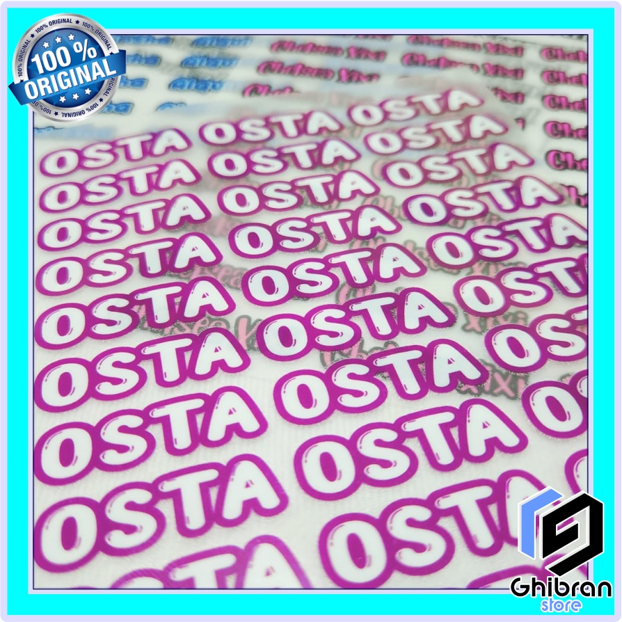 SEHARI JADI Stiker Kain / Label Baju Setrika Nama Isi 50pcs