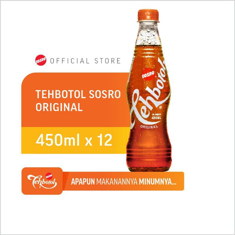 

Tehbotol Sosro Pet Original 450 ml isi 12 Pcs | Minuman Teh Langsung Minum