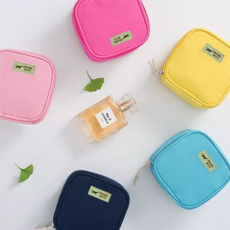 MH80 TAS MINI TRAVEL COSMETIC CABLE POUCH STORAGE ORGANIZER TEMPAT MAKEUP COSMETIC POUCH CABLE MINI TRAVEL COSMETIC POUCH/TAS MINI COSMETICS SERBAGUNA