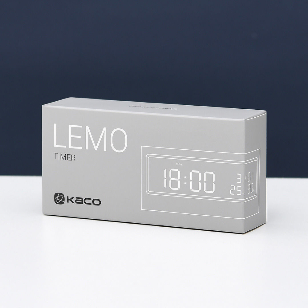 KACO LEMO Jam Weker Alarm Table Clock - K1422 - White