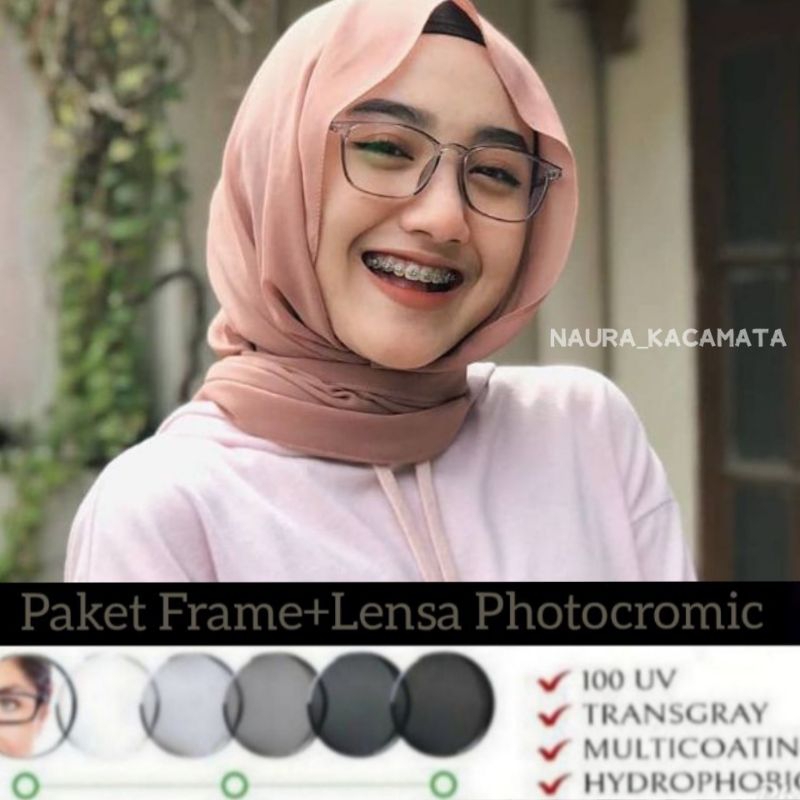 Kacamata Lentur | Kacamata minus | Kacamata Photocromic kode 21351