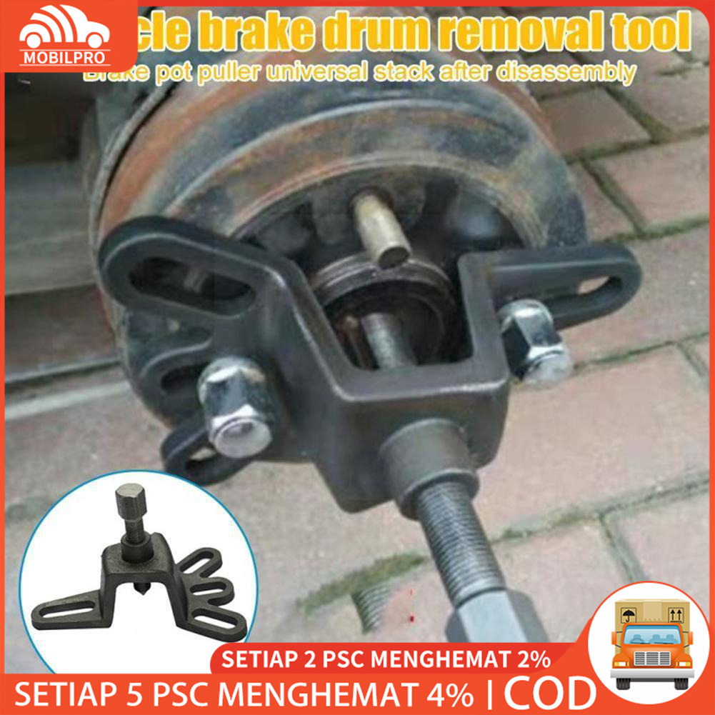 Wheel Hub Puller Motor Rear Brake Drum Removal Tricycle Penarik Hub Kit Alat Penghapus Drum Rem Belakang Rakitan