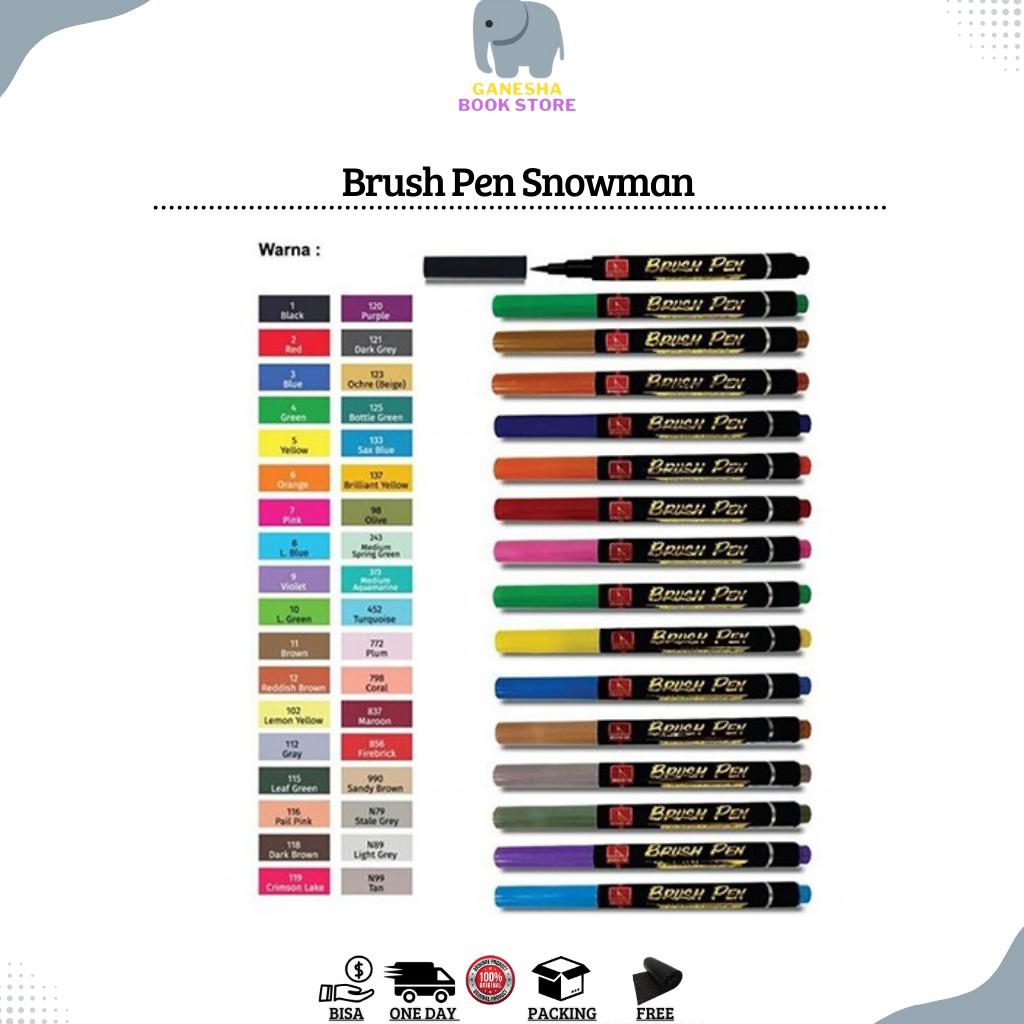 

Brush Pen Snowman