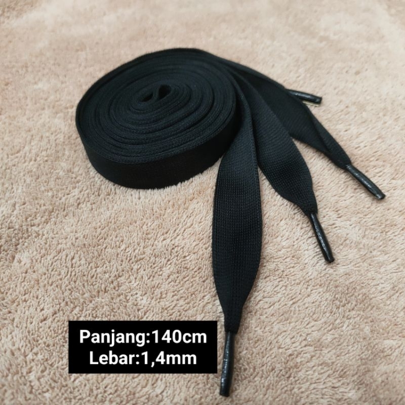 Tali sepatu flat polyester.14mm-140cm