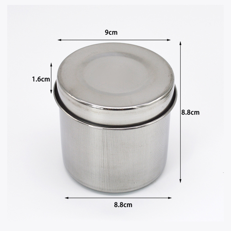 【9CM】Jar Kapas/Stainless Steel Cotton Jar/Tempat Kapas