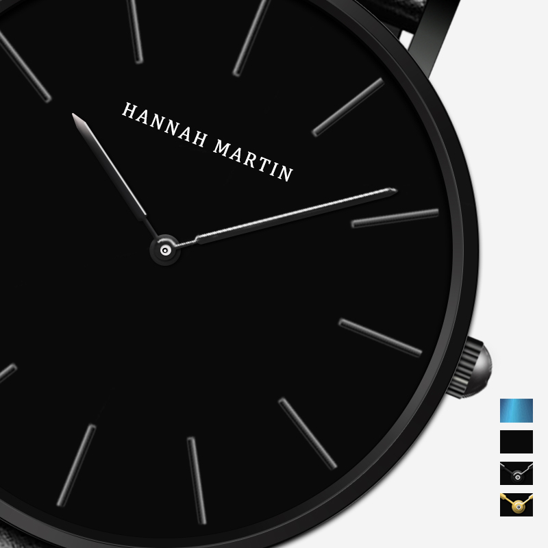 PROMO TERBARU HANNAH MARTIN Jam Tangan Pria 100% Original Keren Sangat tipis Quartz COWOK Couple