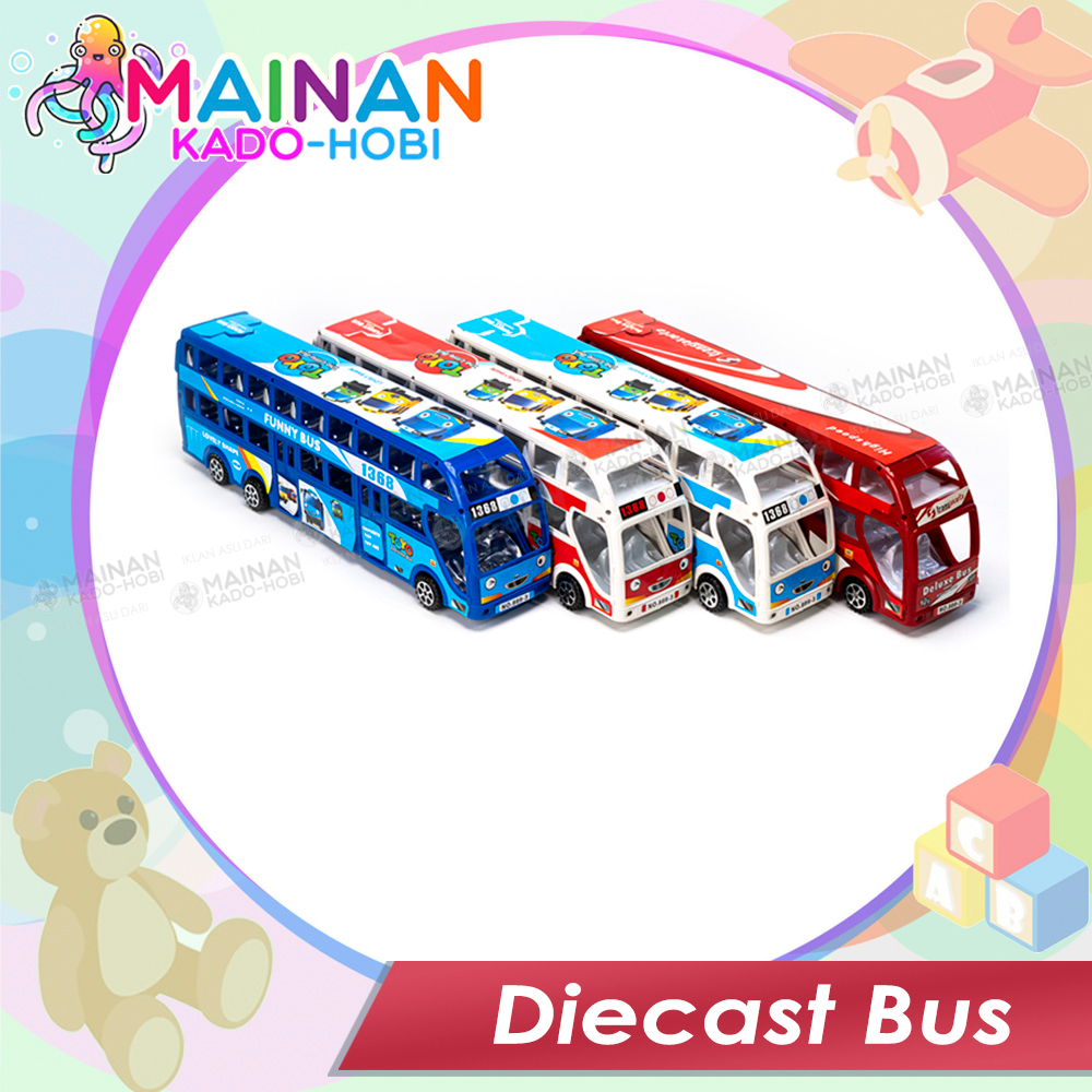 HADIAH ULANG TAHUN MAINAN MINIATUR ANAK DIECAST BUS TAYO MOBIL