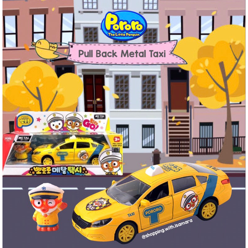 Pororo Pull Back Metal Car / Mainan Mobilan Anak