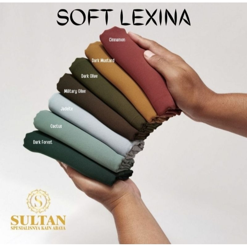 Kain soft lexina (soft Lexus) cactus polos by SULTAN, harga per 1/2 meter