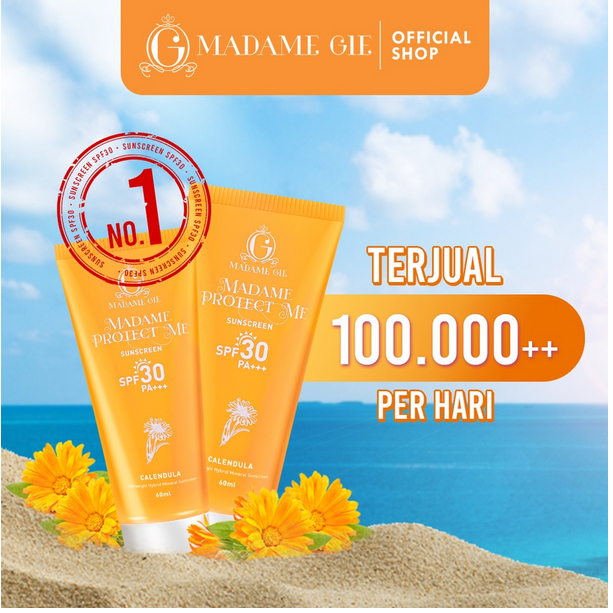 MADAME GIE PROTECT ME Sunscreen SPF30 With Calendula | ❤ jselectiv ❤ Sunscreen MADAME GIE - ORI✔️BPOM✔️COD✔️