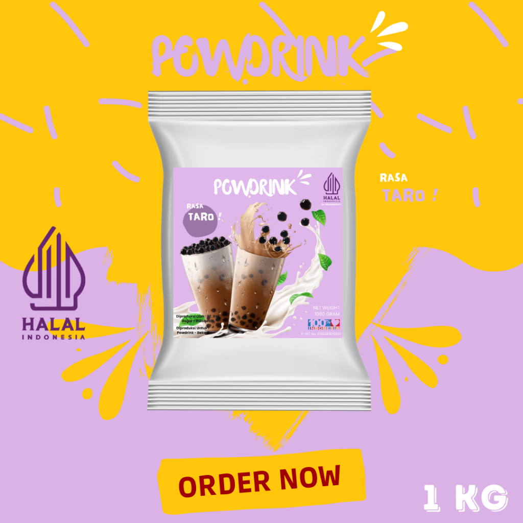 

PowDrink Rasa Taro / Bubuk Minuman Kekinian / Bubuk Aneka Rasa Kemasan 1 Kg