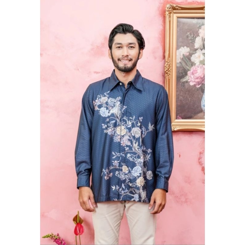 ORNELLA LONG SHIRT MEN WEARINGKLAMBY, ADMIRAL NAVY SIZE S