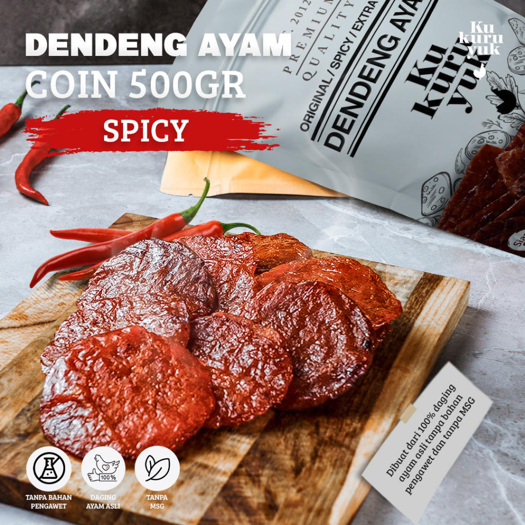 

[PREMIUM COIN] Dendeng Ayam Kukuruyuk Makanan Siap Saji Frozen Food - 500 Gram