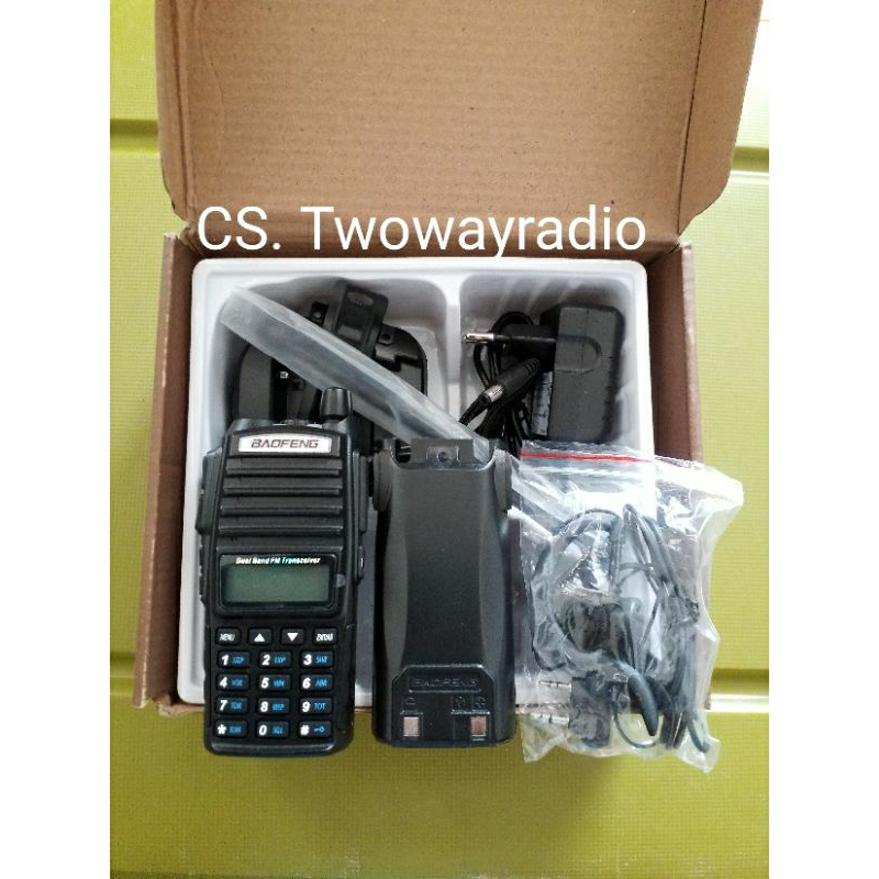 HT UV82 5Watt - UV-82 radio walkie talkie dualband Uhf Vhf free headset handy talkie