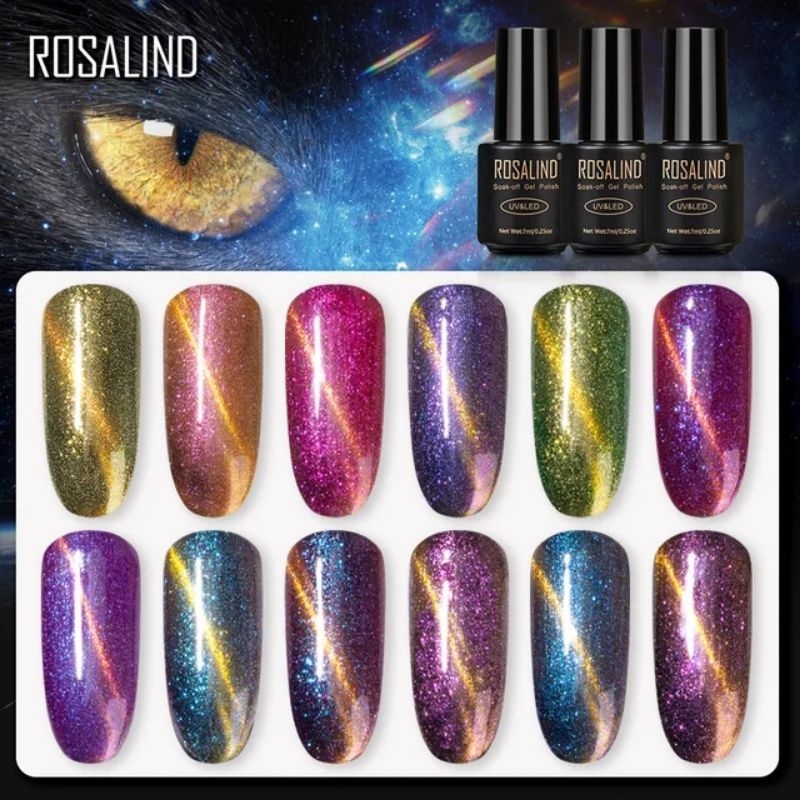 ROSALIND Cat Eye Series Gel Nail Polish UV LED / Cat Kuku Gel / Kutek