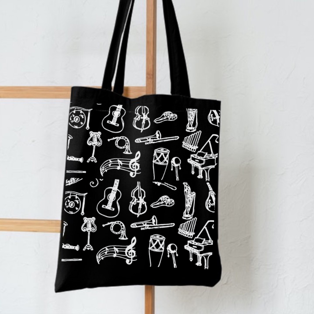 PROMO SALE 10.10 - [RESLETING + MUAT LAPTOP] GAMBAR MUSIK TOTEBAG SEMI KANVAS | TOTEBAG RESLETING | TOTEBAG BESAR | TOTEBAG KOREA | TOTEBAG TEBAL | TOTEBAG LAPTOP | TOTEBAG NONGKI | TOTEBAG MOTIF | TOTEBAG NONGKRONG | TOTEBAG ANAK MUSIK